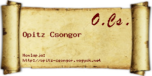 Opitz Csongor névjegykártya
