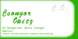 csongor opitz business card